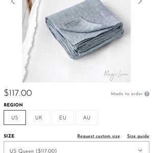 GUC Magic Linen 100% European Flax Queen Sheet